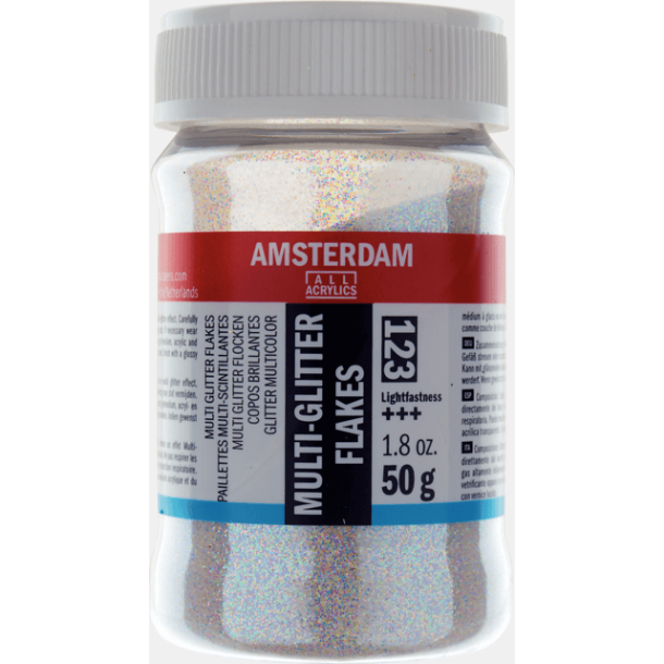 Amsterdam Multi-Colored Glitter Flakes 50 G 123 