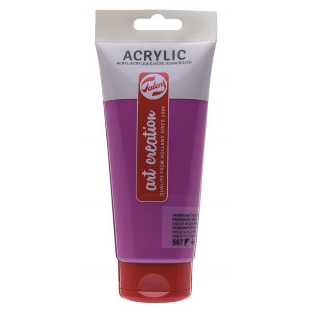 Art Creation akrylmaling 567 Permanent Red Violet - 200 ml