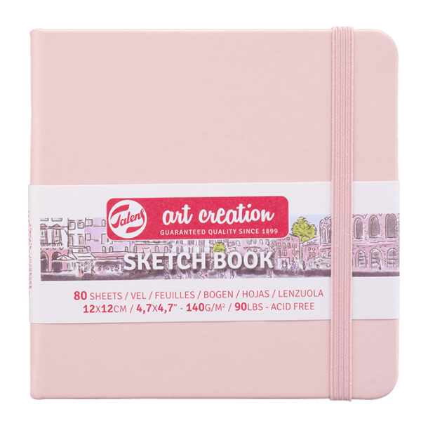 Art Creation Skitse bog Pink  12x12 cm - 140g