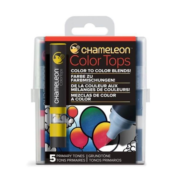 Chameleon  5 Pen Primary tones color tops set
