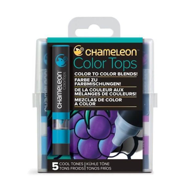 Chameleon  5 Pen Cool tones color tops set