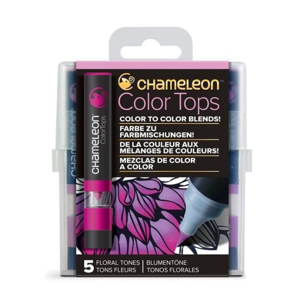 Chameleon  5 Pen Floral tones color tops set