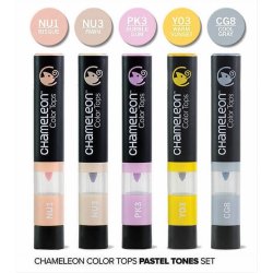 Chameleon 5 Pen Pastel tones color tops set