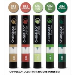 Chameleon  5 Pen Nature tones color tops set