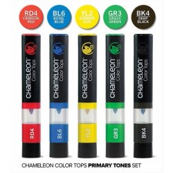 Chameleon  5 Pen Primary tones color tops set