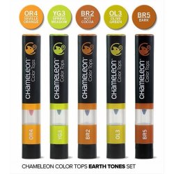 Chameleon  5 Pen Earth tones color tops set