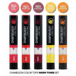 Chameleon  5 Pen Warm tones color tops set