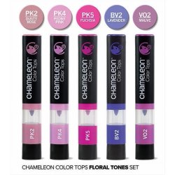 Chameleon  5 Pen Floral tones color tops set
