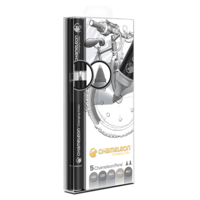 5 Pen Grey Tones Set