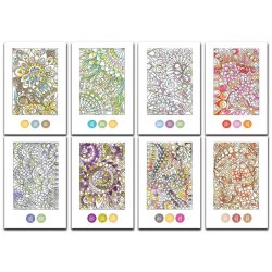 Chameleon Floral Patterns Color Cards