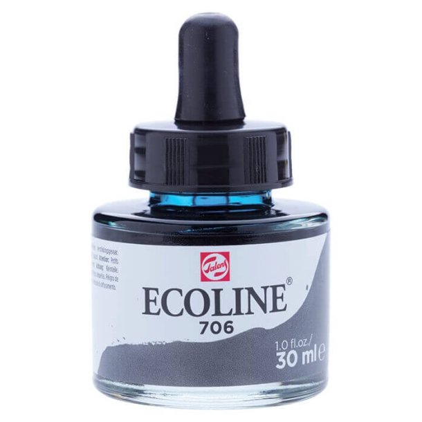 Talens Ecoline akvarelmaling 706 Deep Grey - 30 ml