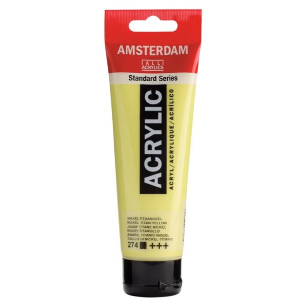Amsterdam Standard akrylmaling 274 Nickel Titanium yellow - 120 ml