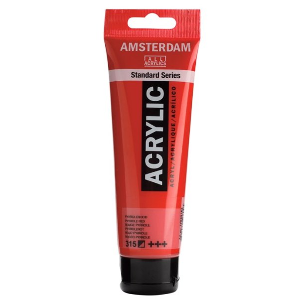 Amsterdam Standard akrylmaling 315 Pyrrole red - 120 ml