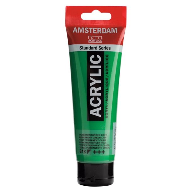 Amsterdam Standard akrylmaling 618 Permanent green Light - 120 ml