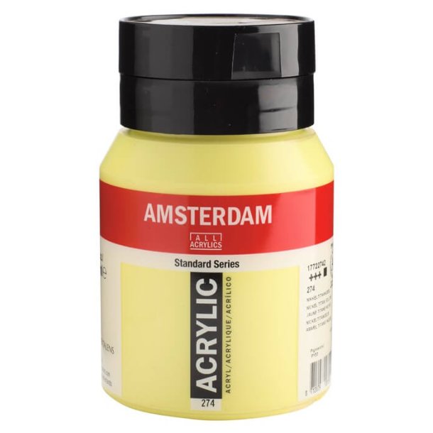 Amsterdam Standard akrylmaling 274 Nickel Titanium yellow - 500 ml