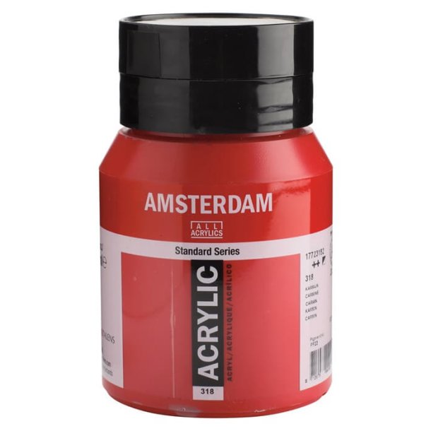 Amsterdam Standard akrylmaling 318 Carmine - 500 ml