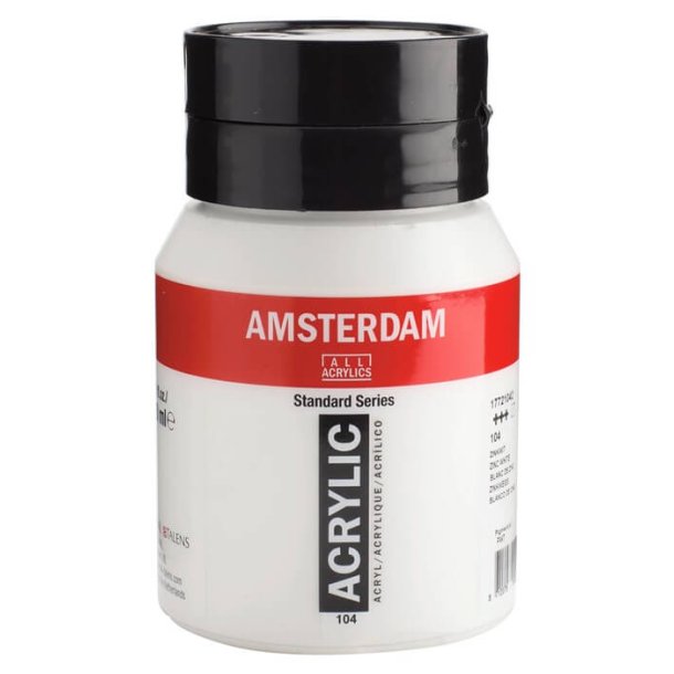 Amsterdam Standard akrylmaling 104 Zinc white - 500 ml