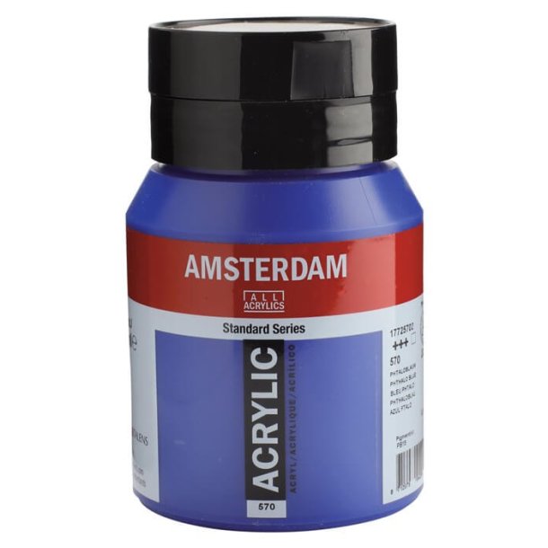 Amsterdam Standard akrylmaling 570 Phthalo blue - 500 ml