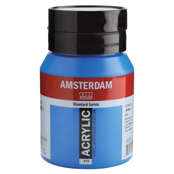 Amsterdam Standard akrylmaling 572 Primary cyan - 500 ml