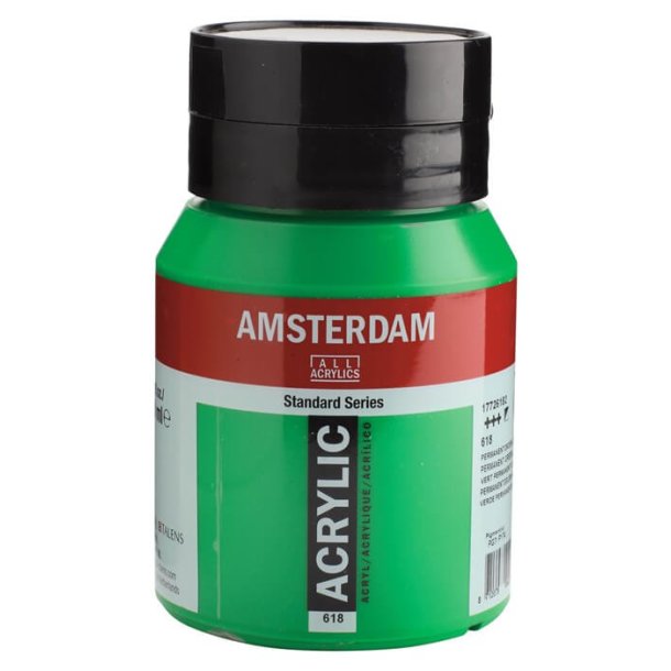 Amsterdam Standard akrylmaling 618 Permanent green Light - 500 ml