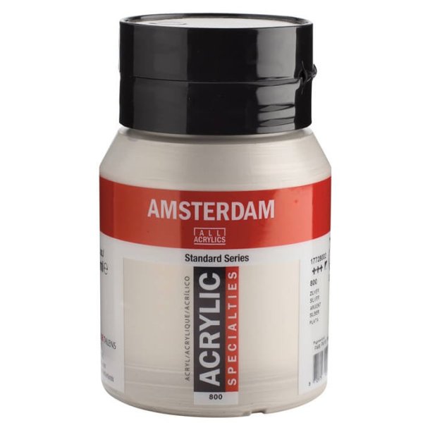 Amsterdam Standard akrylmaling 800 Silver - 500 ml
