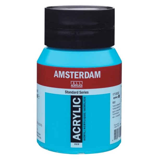 Amsterdam Standard akrylmaling 522 Turquoise blue - 500 ml