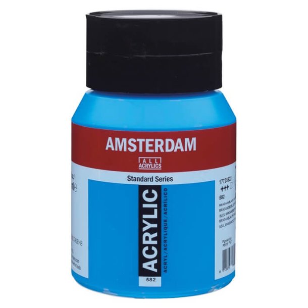 Amsterdam standard 582 Mangan Blue i 500 Høj kvalitets akrylmaling