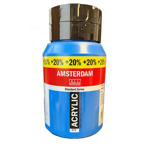 Amsterdam Standard akrylmaling 572 Primary cyan - 600 ml Kampagne