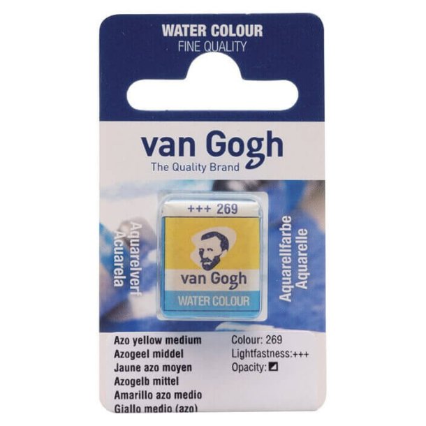 Van Gogh Akvarelmaling 269 Azo Yellow Medium half-pan