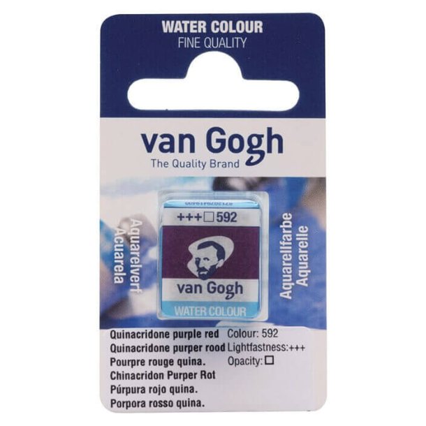 Van Gogh Akvarelfrg 592 Quinacridone Purple Red half-pan