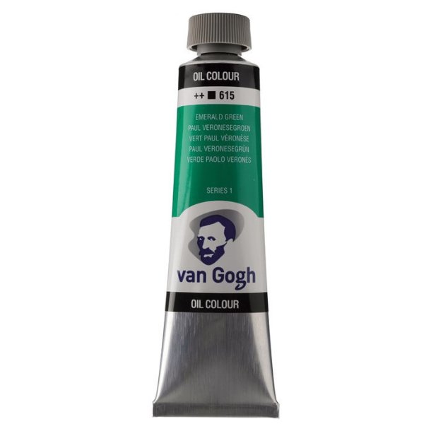 Van Gogh oljaf&auml;rg 615 Emerald green - 40 ml