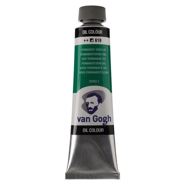 Van Gogh oljaf&auml;rg 619 Permanent green Deep - 40 ml