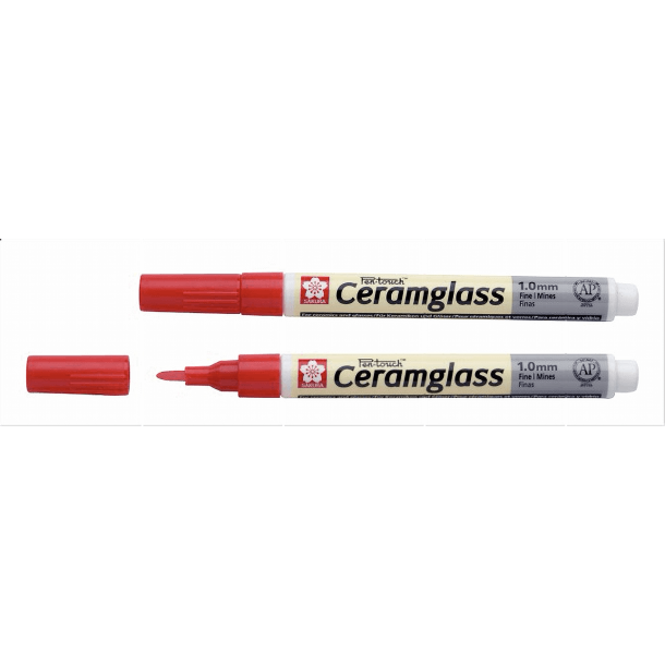 Ceramglass Pen Fine Red