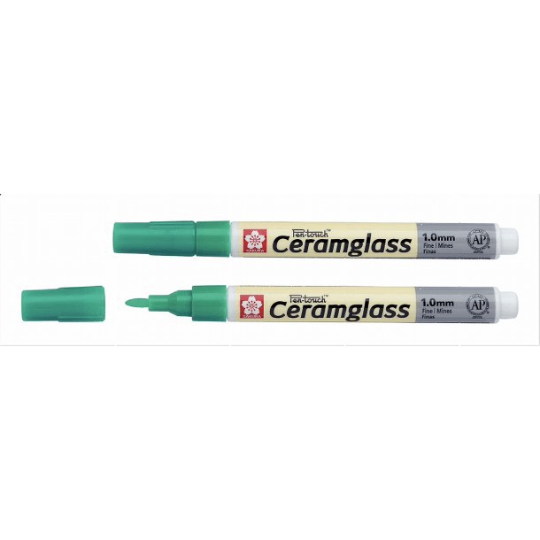 Ceramglass Pen Green Fine