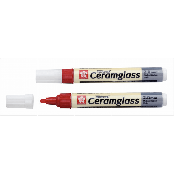 Ceramglass Pen Medium Red