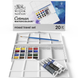 Cotman Water Colour Paintingbox Plus - 16 half pans