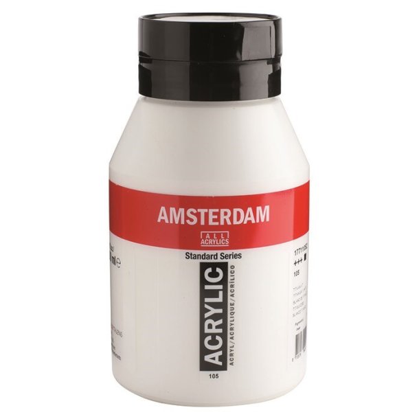 Amsterdam standard akrylmaling 105 Titanium white - 1000 ml