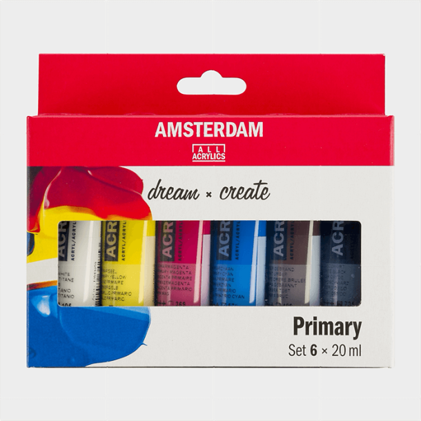 Ams. Std. Akryl st m/6 tuber a 20 ml