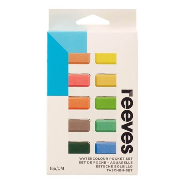 Reeves Water Colour Pocket Set  - 12 pans and brush