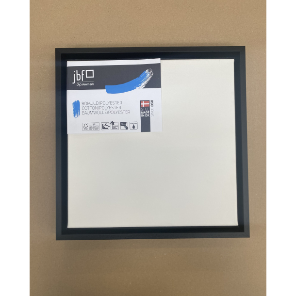 Blindramme �konomisk Bomuld/Polyester 30 x 30 cm inkl. Sv�veramme i Sort tr�struktur