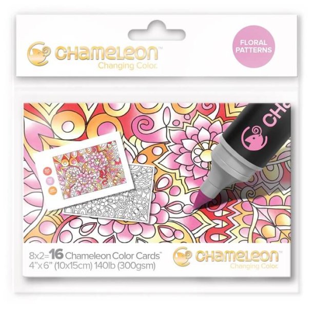 Chameleon Floral Patterns Color Cards