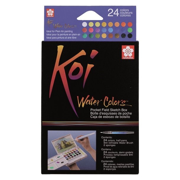 Koi Water Colors Sketch Box 24 st