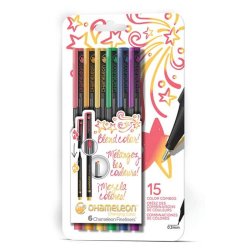 Fineliners 6 Pen Primary Colors Set