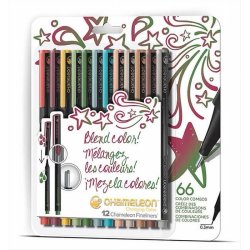 Fineliners 12 Pen Designer Colors Set