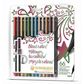 Chameleon Fineliners, 12 Pen Designer Colors Set