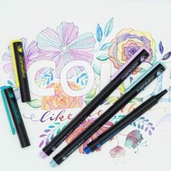 Fineliners 6 Pen Floral Colors Set