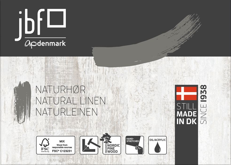 Naturhør / klar coating Lærred